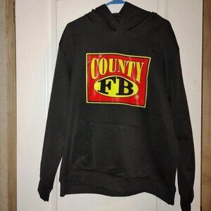 Light weight black FB County hoodie Sz. XL. Made In China